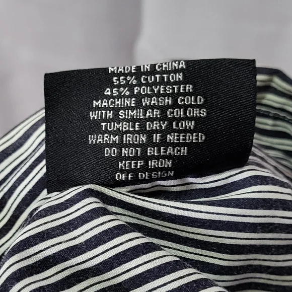 Dazinee Men's Black Striped Short Sleeve Button Down Shirt Size Large - Picture 5 of 6